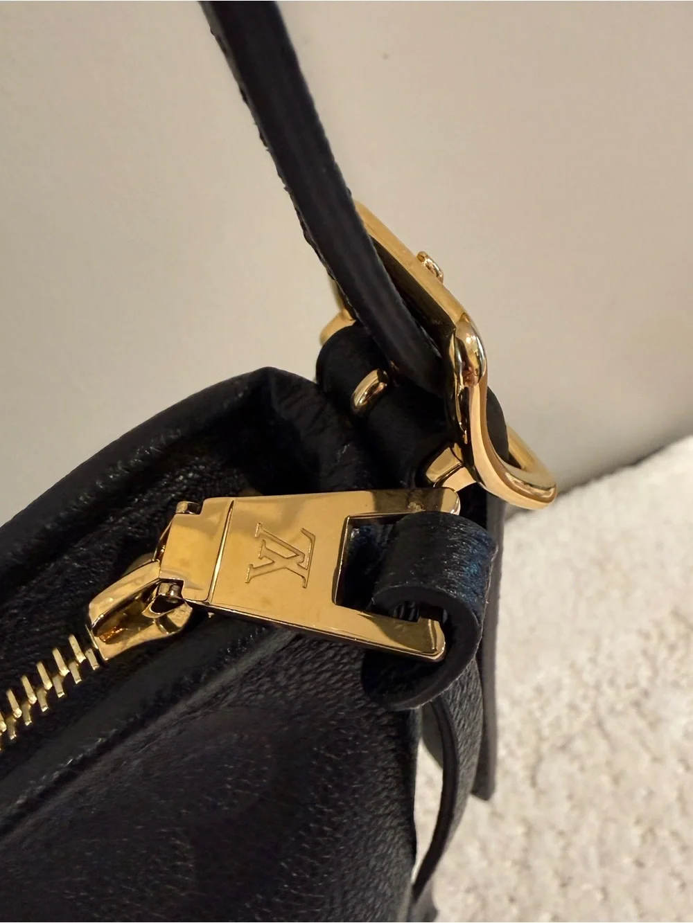 Louis Vuitton CarryAll PM Monogram Empreinte Leather Black- retails $3450